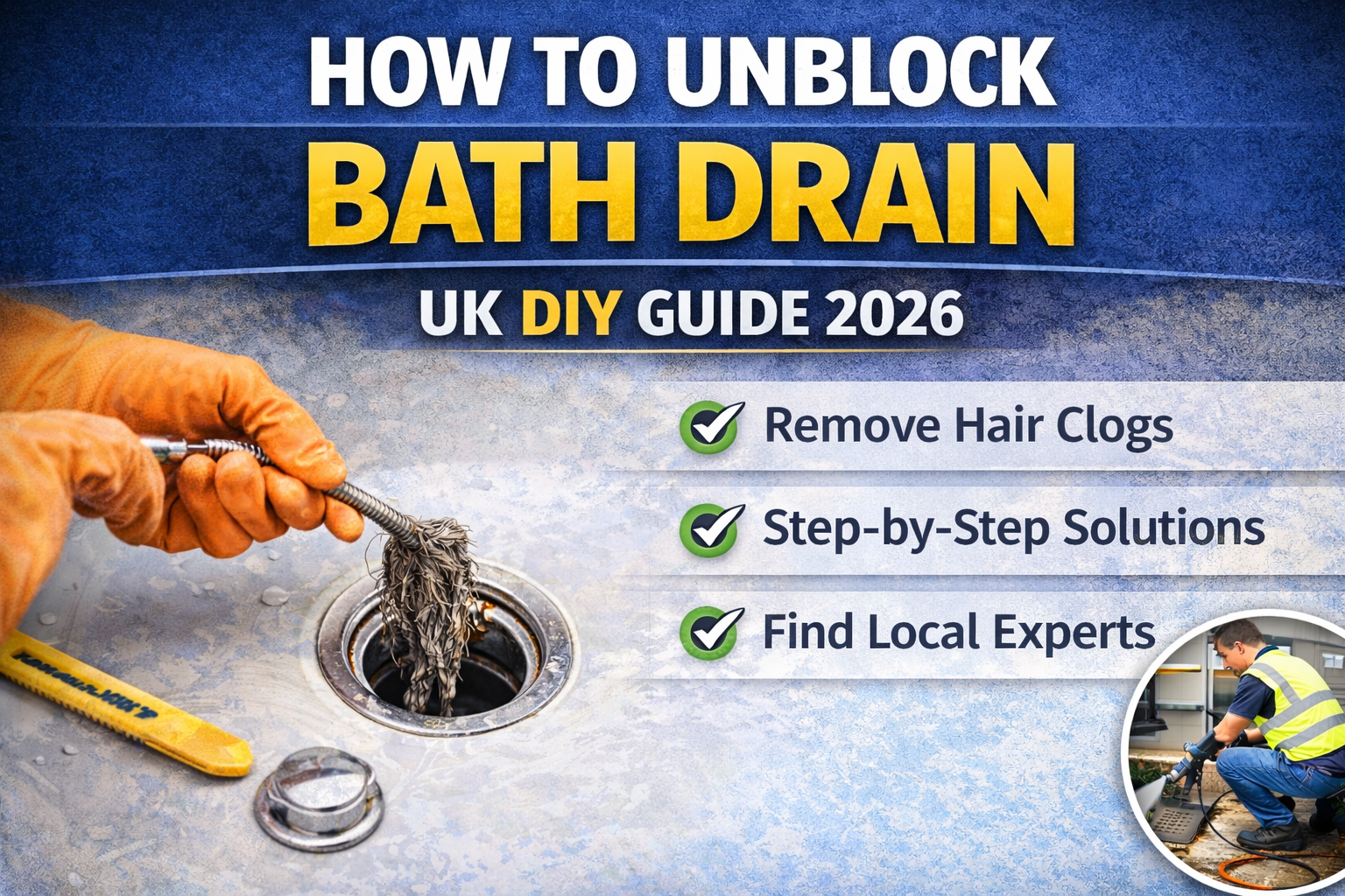 How to Unblock Bath Drain (Complete UK DIY Guide 2026)