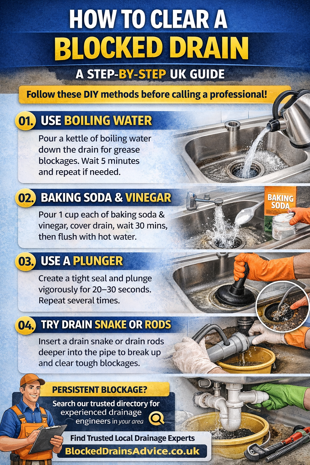 How to unblock a drain- UK guide
