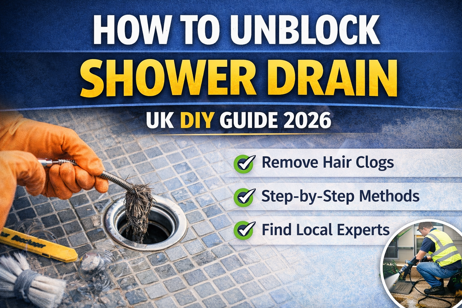 How to Unblock Shower Drain (Complete UK Guide 2026)