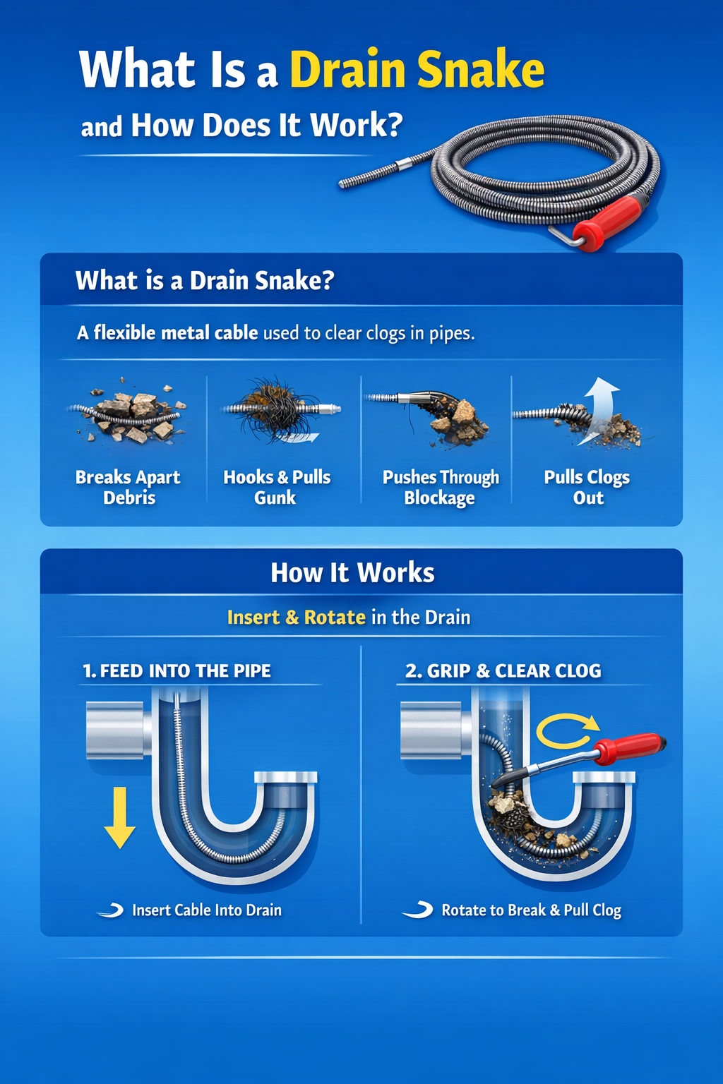 What is a drain snake?